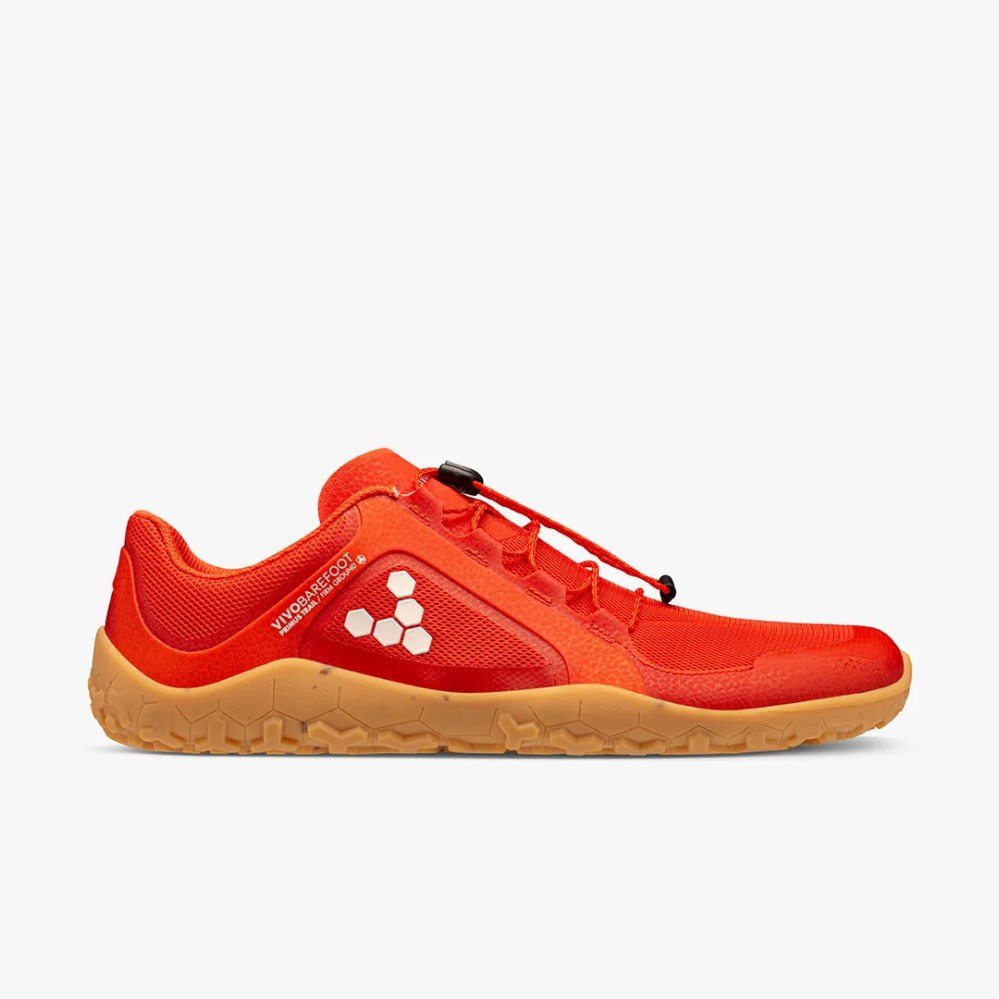 Vivobarefoot Primus Trail II FG Mens Running Shoes Coral UK FCIG